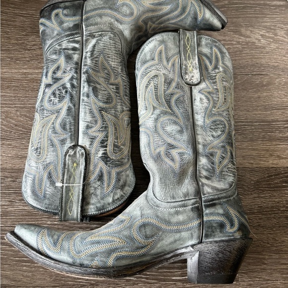 Old Gringo Yippee Kiyay Western Boots Gray Size 6.5 - Picture 6 of 9